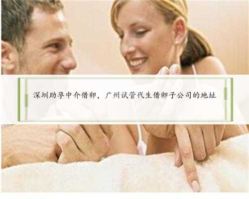 深圳助孕中介借卵，广州试管代生借卵子公司的地址